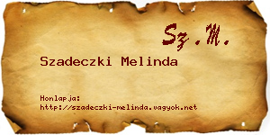 Szadeczki Melinda névjegykártya